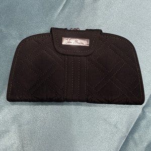 Vera Bradley Black Quilted Turnlock Wallet